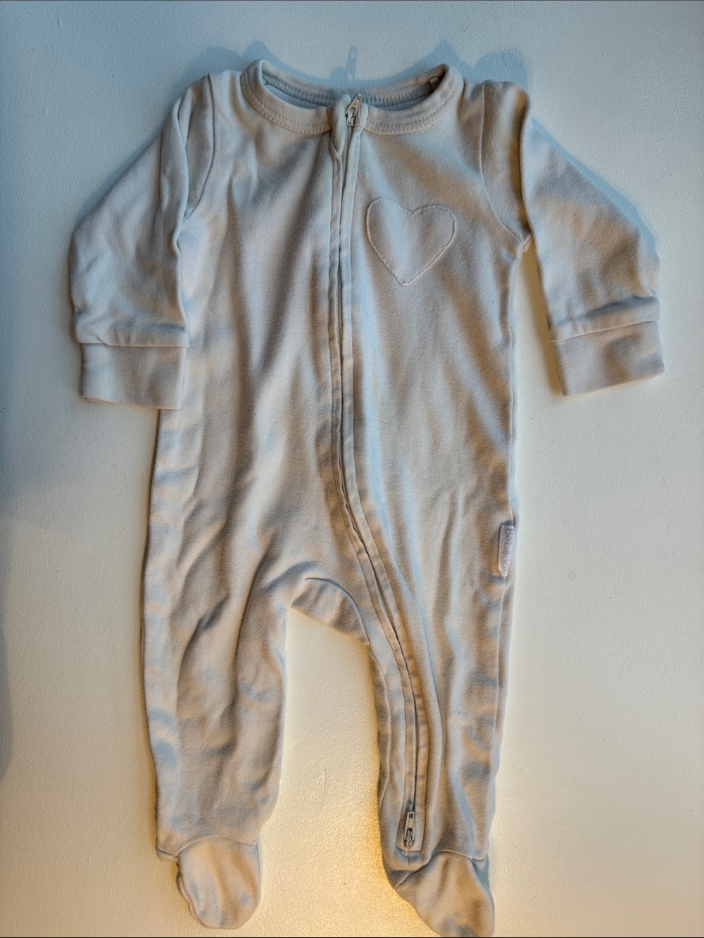 Bébénca Organics Cream Baby Footie Zipper One-Piece